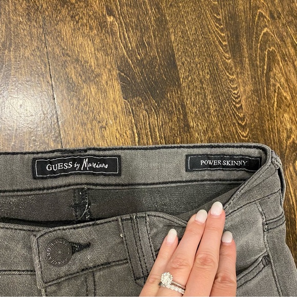 Marciano grey stretch power skinny jean with lace and stud details - Picture 6 of 7